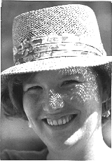 Grayscale photo of Virginia Shea, author of Netiquette